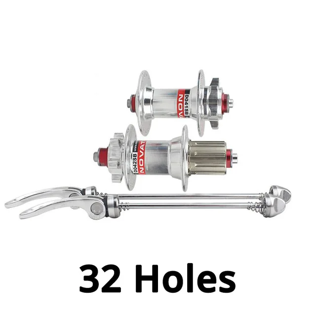 Silver a pair 32H Novatec ступица D041SB D042SB дисковая карта тормоза MTB горный велосипед ступицы подшипника велосипеда 24 28 32 36 отверстия 24h 28h 32h 36h 5 цветов - Цвет: Silver a pair 32H