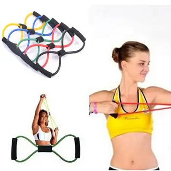 

1Pcs Resistance Training Bands Tube Workout Exercise for Yoga 8 Type Fashion Body Building Fitness Equipment Tool