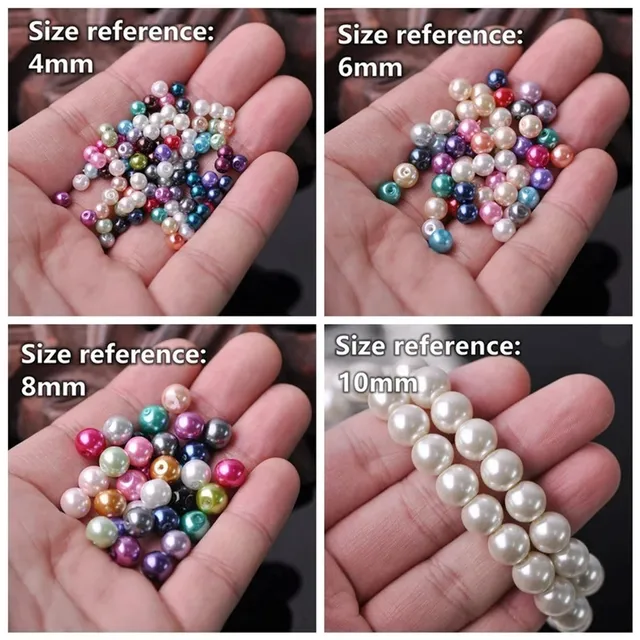 JHYlilia 900 Pcs 8MM Pearl Beads for Jewelry Making, 28 colors