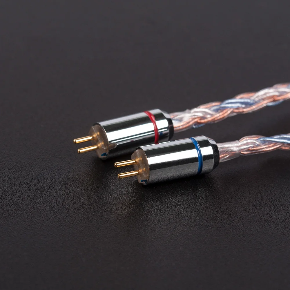 AK KBEAR 16 Core Upgraded Silver Plated Copper Cable 2.5/3.5/4.4MM With MMCX/2pin/QDC TFZ Connector For KZ ZS10 ZSN Pro AS16 ZSX