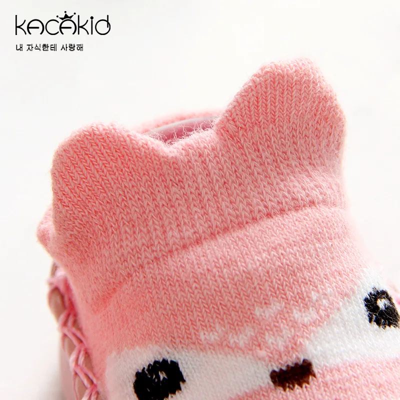 Xue ayumi wa/новые стильные детские носки на весну Короткие Носки с рисунком для маленьких мальчиков и девочек Нескользящие носки на мягкой подошве с кожаной подошвой