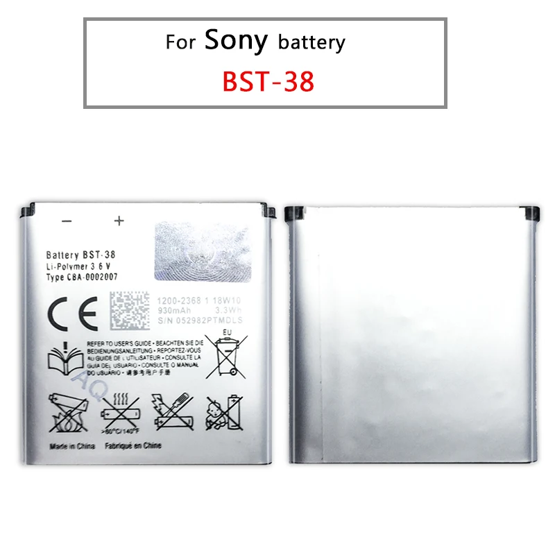 Новый BST-38 Аккумулятор для Sony Ericsson U20i R306 S500 S500i T658 C902 C905 K770i K850 K850i K858 W580i W902 W980 K770 |