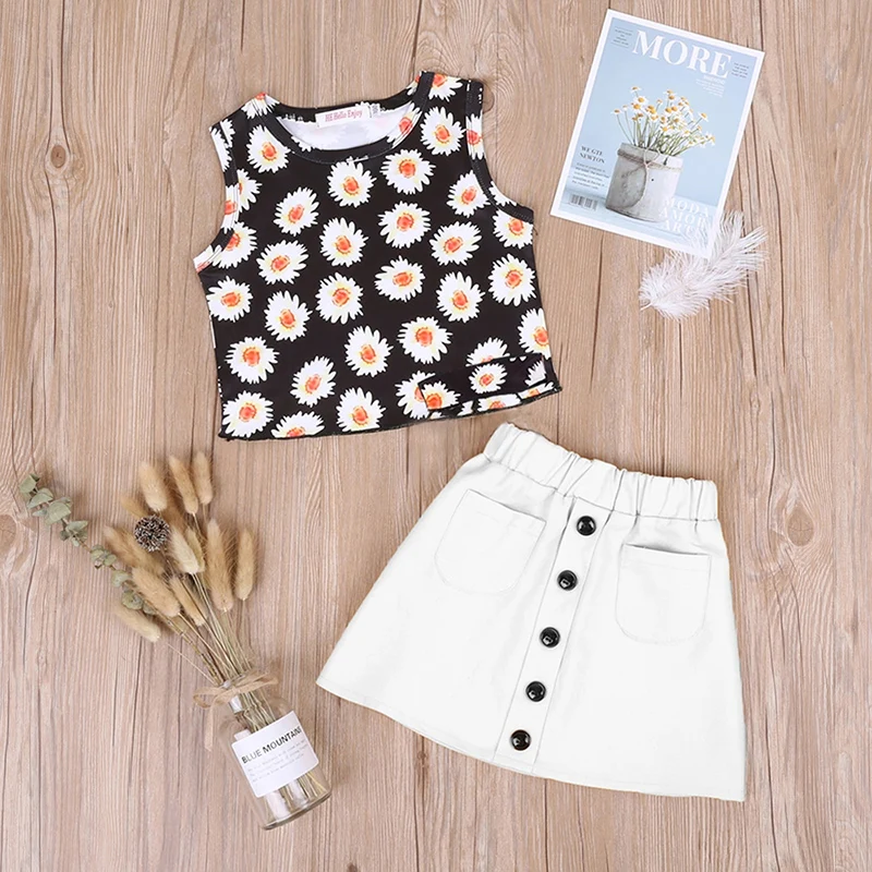 LL1812 white HE Hello Enjoy/детская одежда, комплекты одежды для маленьких девочек, летний топ в горошек с рукавами-крылышками+ юбка на бретелях+ повязка на голову, костюм принцессы из 3 предметов для детей 1-6 лет - Цвет: LL1812 white