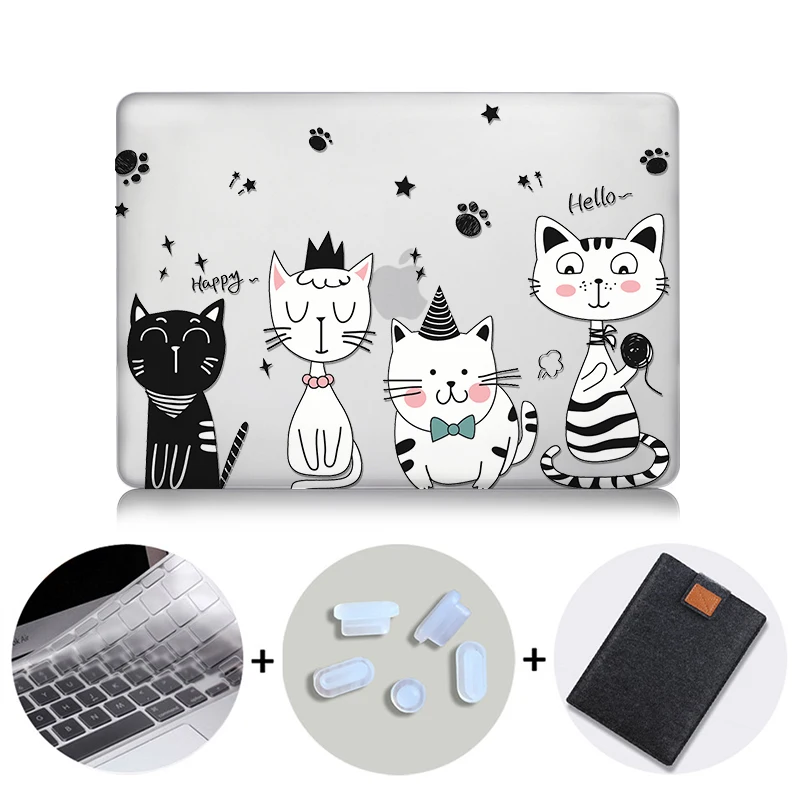 MTT ноутбук рукав для Macbook Air 11 13 Pro retina 12 13 15 16 дюймов Чехол с сенсорной панелью милый мультфильм кристалл чехол для ноутбука сумка - Цвет: MB13