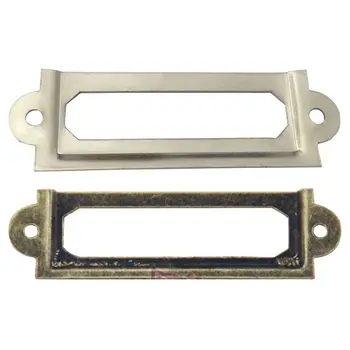 

1 Pc Name Card Holder Label Tag File Metal Frame Bracket for Office Drawer Cabinet Bag Parts Accessories