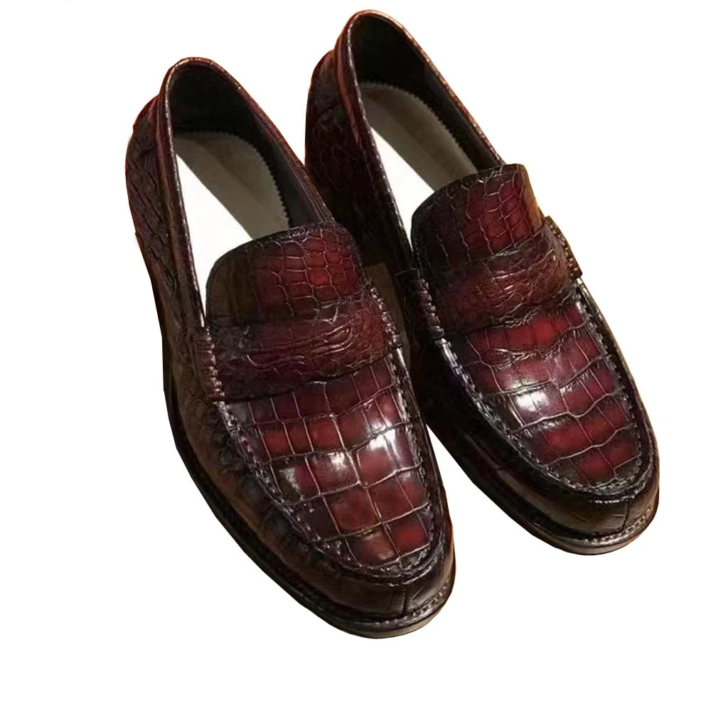 men's casual crocodile shoes