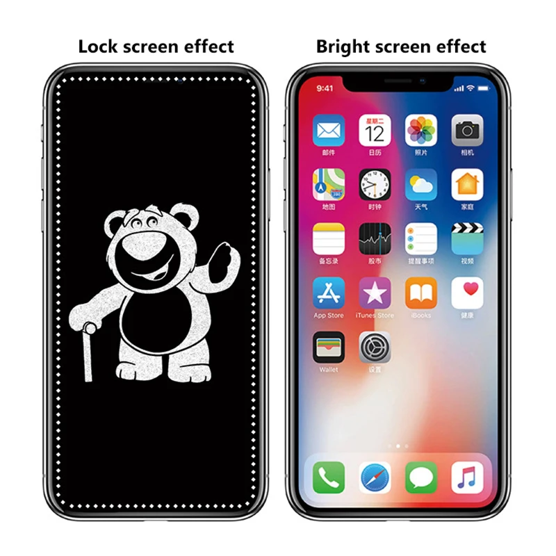 Strawberry Bear LinXiang Невидимый Марвел Железный человек мультфильм собака 9H 6D Закаленное стекло протектор экрана для iPhone 6 6s 7 8 Plus X XR XS Max 11 Pro - Цвет: Strawberry Bear