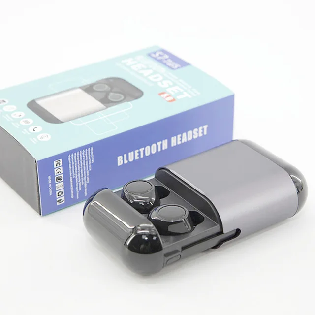 S7 Bluetooth наушники TWS наушники беспроводные Bluetooth наушники Lnnovation коробка для хранения зарядки мини HiFi Качество звука гарнитура - Цвет: S7 Silver box