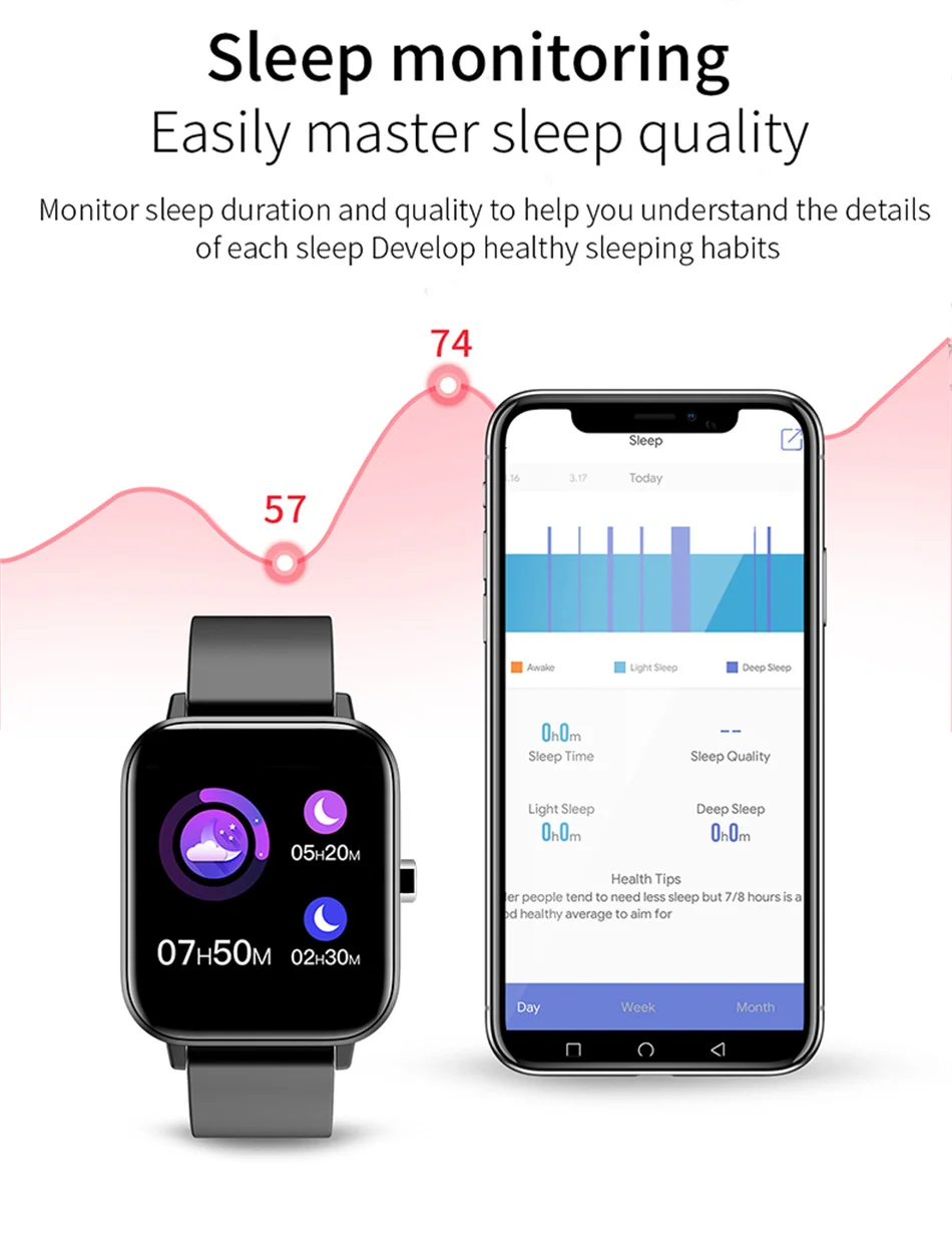 Reloj inteligente para hombre y mujer, nuevo accesorio de pulsera resistente al agua IP67 con Bluetooth, AKITECNO.CL