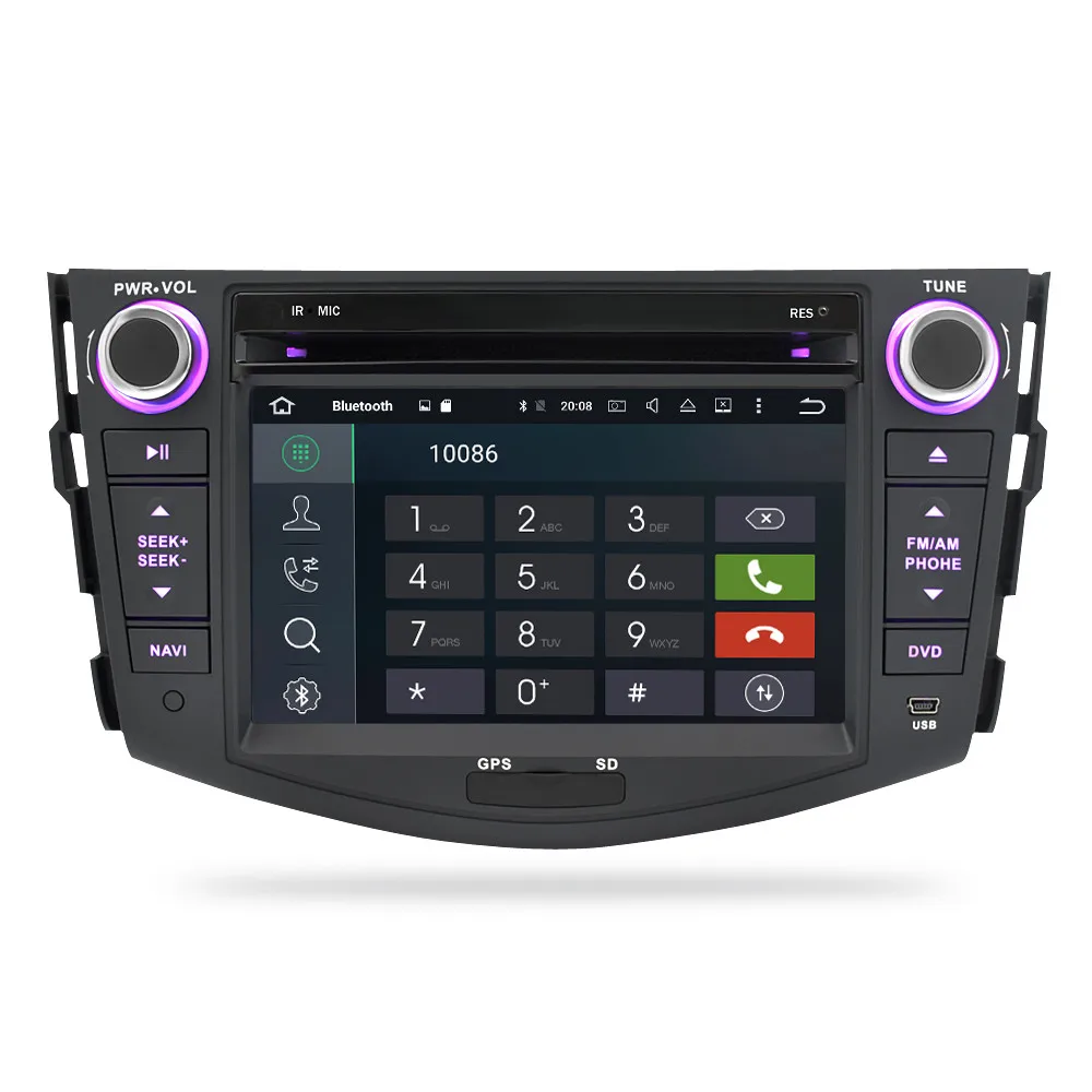 Discount Android 9.0 Car Radio DVD Player Navigation For Toyota RAV4 RAV 4 2007-2011 Auto Audio WIFI GPS Bluetooth Multimedia Stereo 16