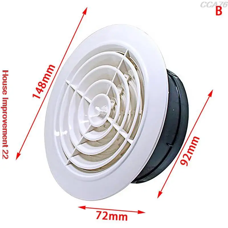 Air Vent Grille 1PC ABS Adjustable Air Ventilation Cover Round Ducting Ceiling Wall Hole air vent grille ventilation grille air vent cover ducting ventilation cover