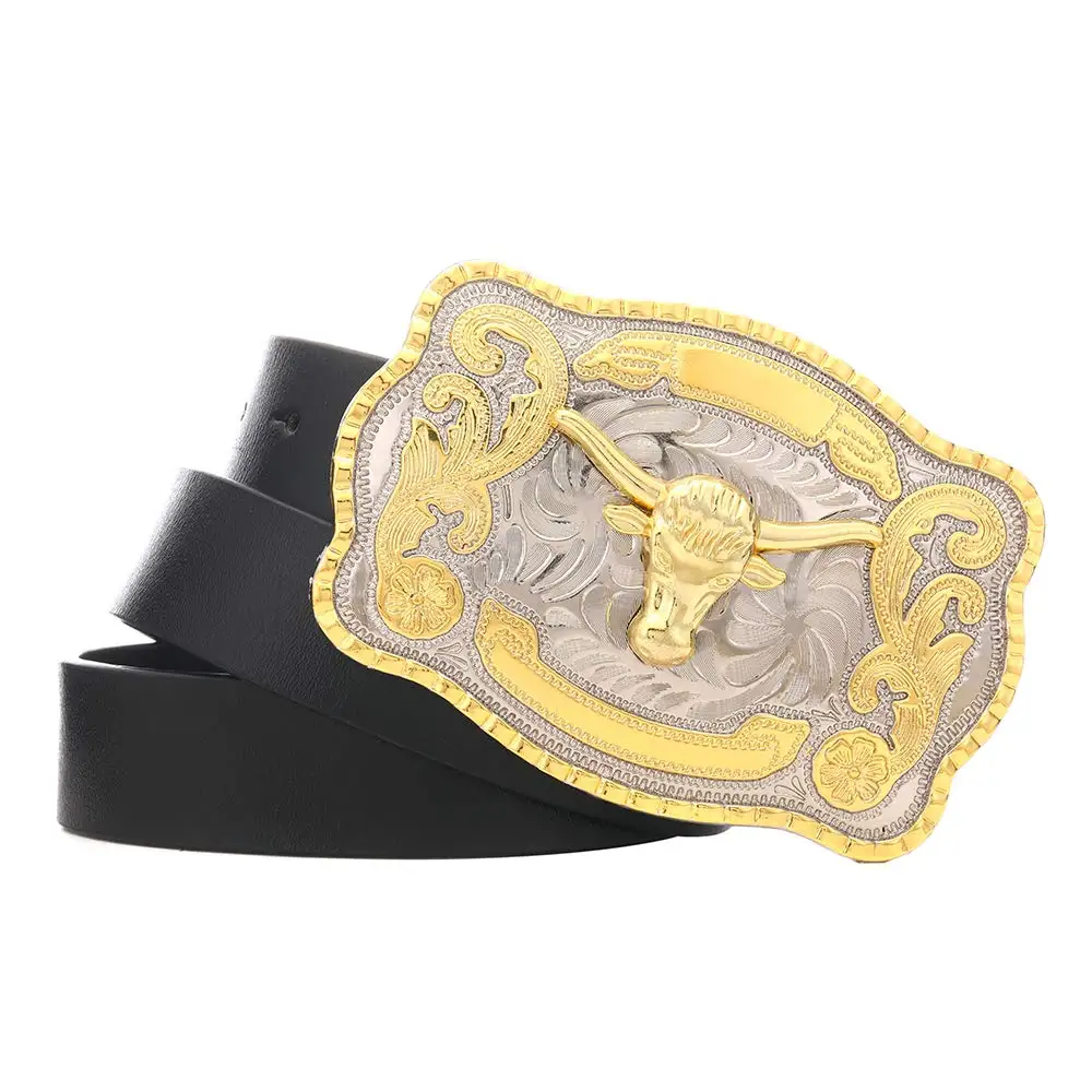 Gold Long Horn Bull Skull_4