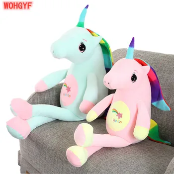 

Big Size Stuffed Animal Baby Dolls Kawaii Cartoon Rainbow Unicorn Plush Toys Kids Present Toys Children Baby Birthday Gift