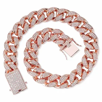 

TOPGRILLZ 16 inch-30 inch Men's 20mm Heavy Iced Out Zircon Miami Cuban Link Necklace Choker Bling Hip hop Jewelry Fashion Charm