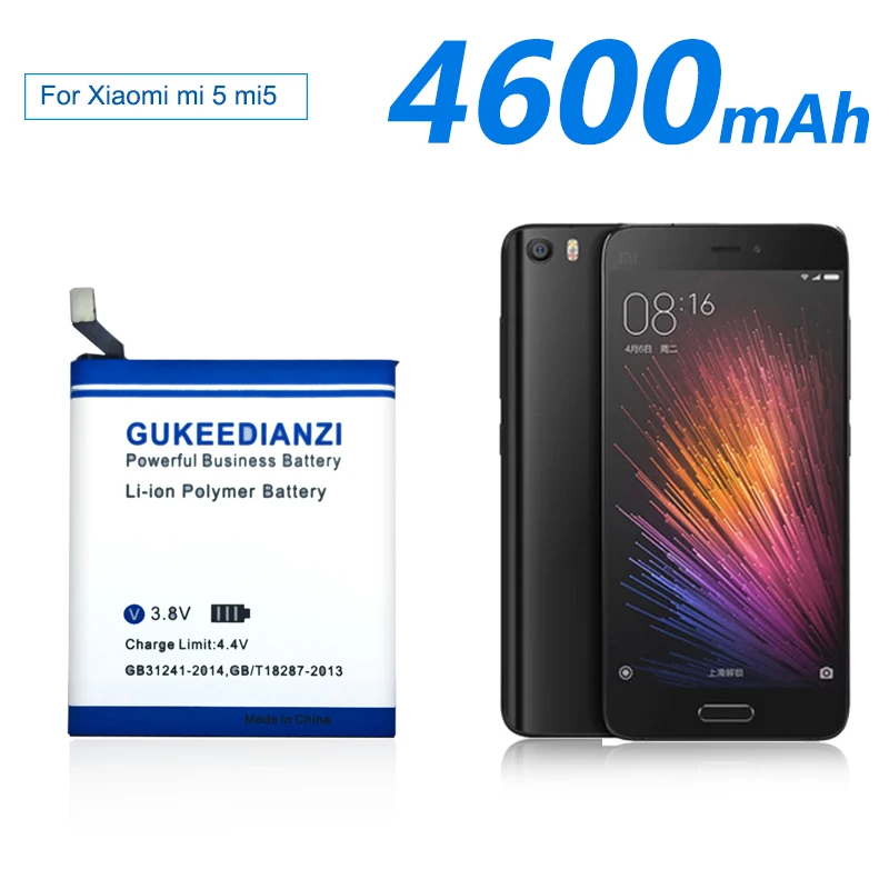 GUKEEDIANZI BM22 4600mAh Phone Battery For Xiaomi mi 5 M5 mi5 Mobile Replacement Rechargeable Battery