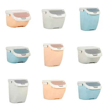 

Rice Storage Box Sealed Moisture-Proof Large Capacity Grain Flour Container Kitchen Rice Storage Box Flip Cover