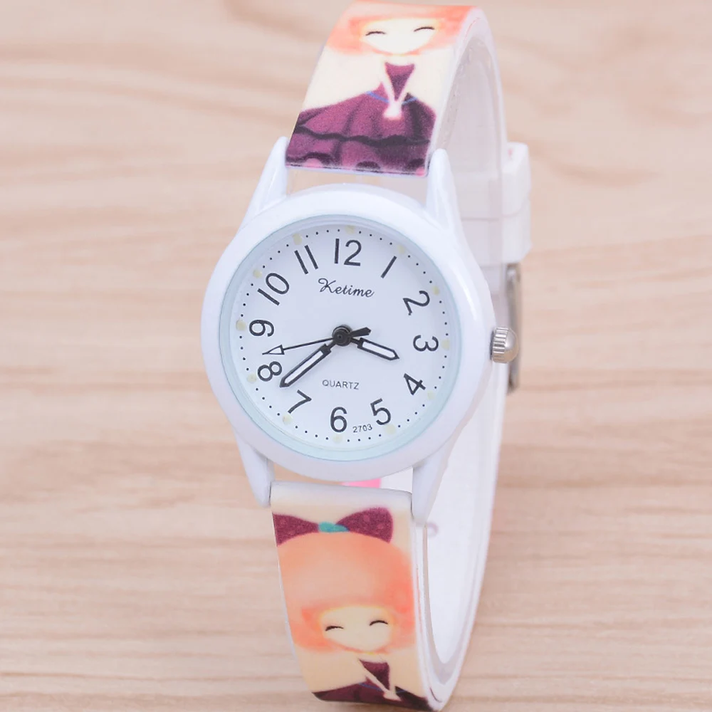 

2020 New Hot Sale Super Cute Cartoon Children Watch Kids Girls Fashion Quartz Watches Luminous Student Silicone Strap Wristwatch