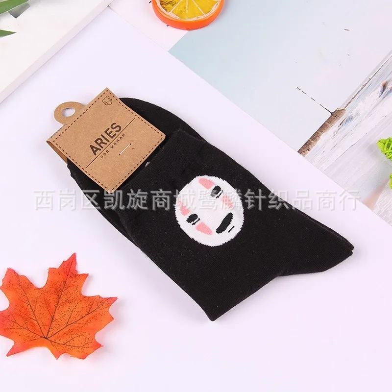 Носки с мультяшным аниме принтом носки без лица для мужчин Tonari No Totoro JiJi милые