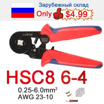 

Pliers HSC8 6-4 multifunctional tools crimping plier MINI-TYPE 0.25-6mm2 straight German Pliers hand tools Free shipping