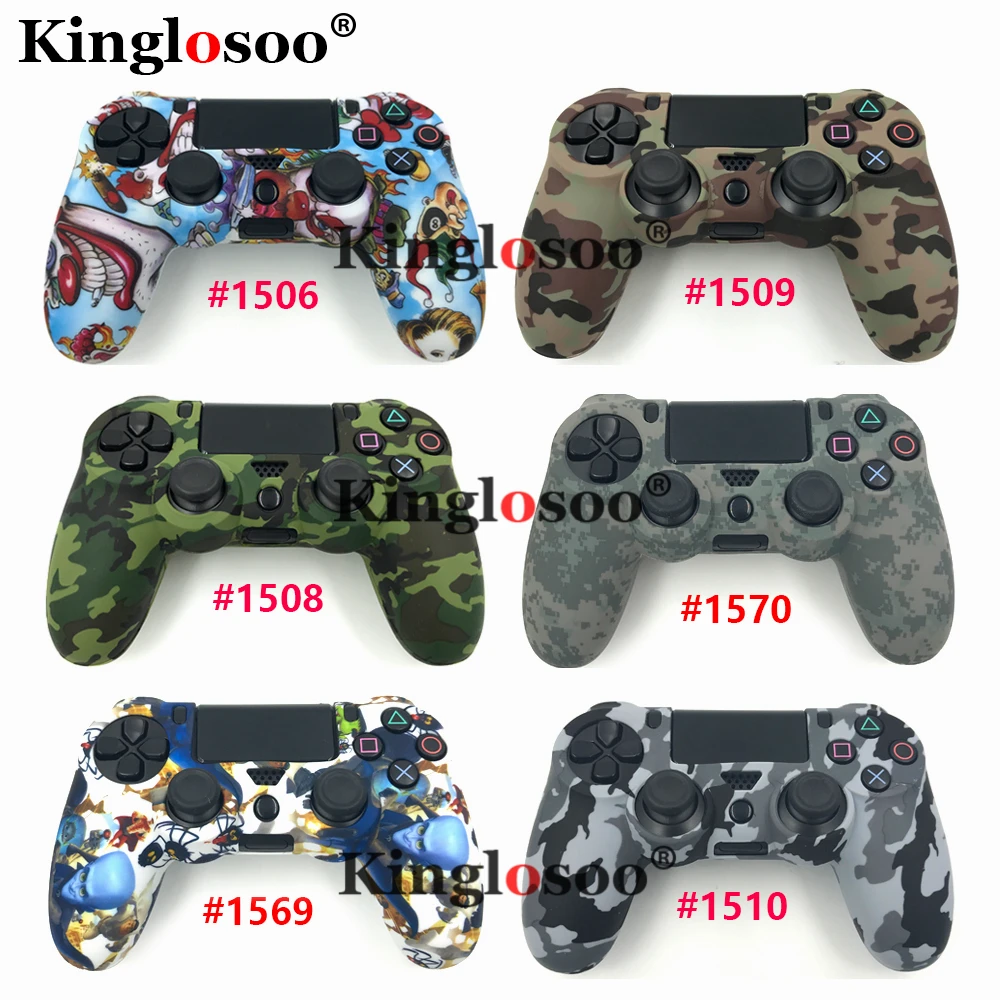 Silicone Skin Rubber Protective Case Sleeve For Dualshock 4 Ps4 Ds4 Slim Pro Controller W Led Light Sticker Thumb Grip Cap Case Fashion Case Forcase Case Aliexpress