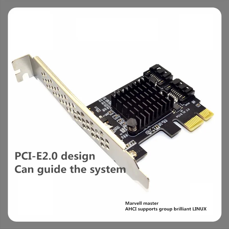 SATA3.0 плата расширения 2 порта к PCI-E адаптер карта IPFS жесткий диск 6 Гбит/с черная группа Hui MARVELL