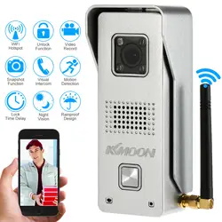 KKmoon 0.3MP беспроводной WiFi дверной телефон визуальный домофон дверной звонок Поддержка записи снимка разблокировки времени задержки точки