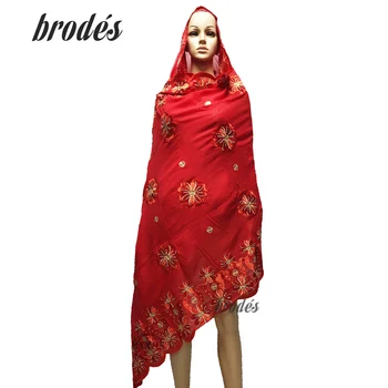

2019 New Fashionable Big flowers new fashion muslim embroidery scarf multinational long scarf shawls wrap FREE SHIPING
