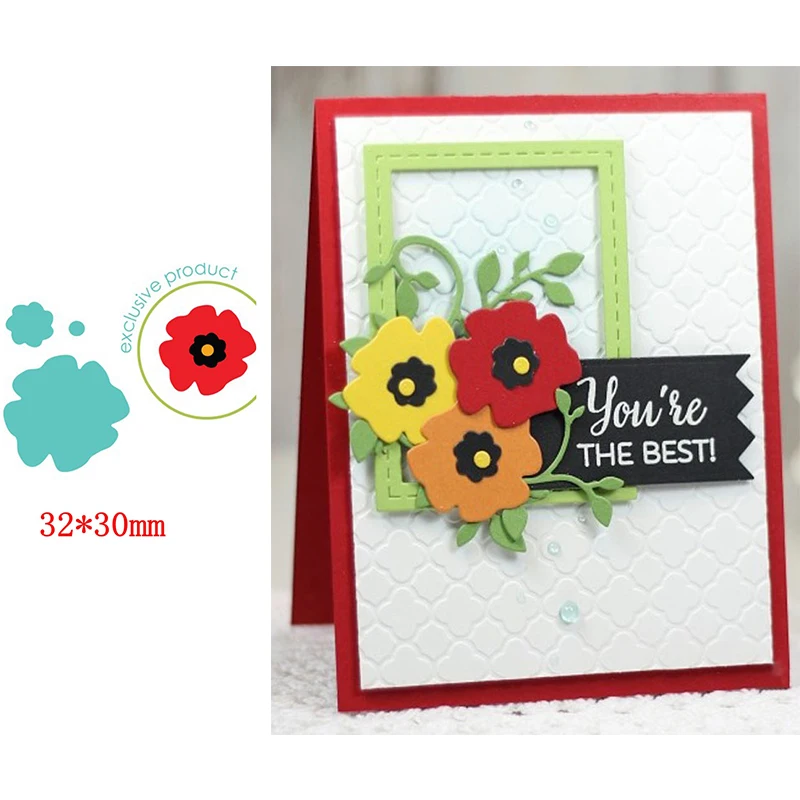 

Beautiful 3-piece Set Little Flower Affordable Plant Decoration Metal Cutting Dies For DIY Scrapbooking Paper Cards New 2019