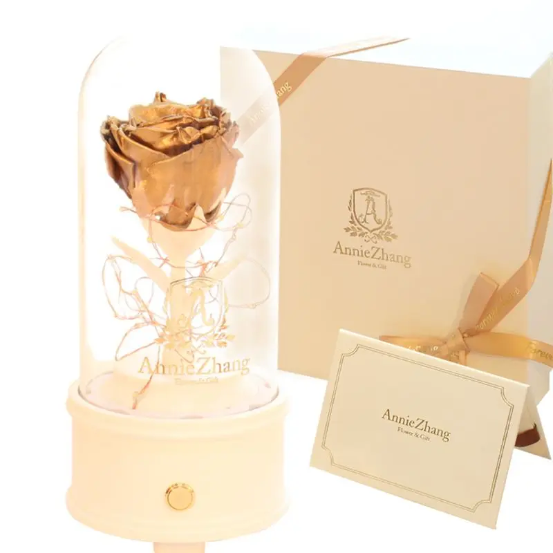 

Rose Artificial Flower Musical Box with Bluetooth Function Gift for Valentine's 72XF