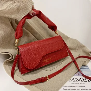 

Top Brand Shoulder Handbags for Women 2020 Trend Alligator Leather Women's Cross Body Bags Trending Designer Saddle Hand Bag