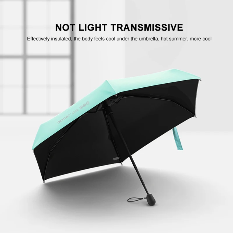 Маленький мини зонтик для дождливой погоды женщин пять складных солнцезащитных