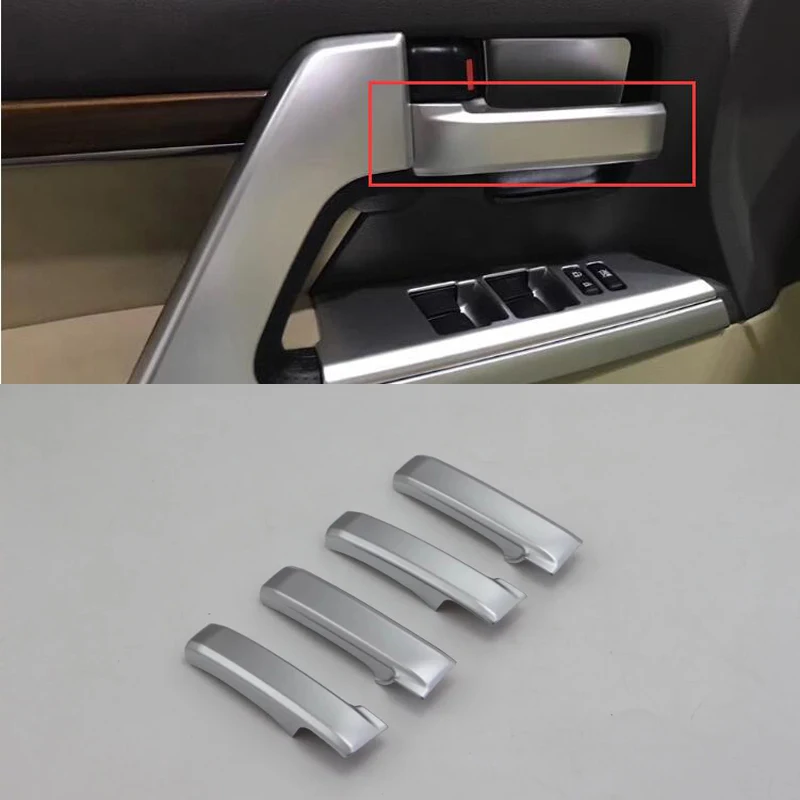 For Toyota Land Cruiser 2016-2020 4PCS ABS Chrome Car Side Door Handle Bowl Protector Cover Trim Moldings Styling | Автомобили и