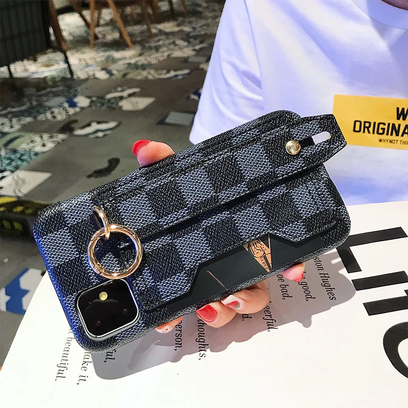 Роскошный классический напульсник чехол для телефона для IPhone 11 Pro XS Max XR 7 8 6S Plus Модный высококачественный силиконовый чехол в клетку