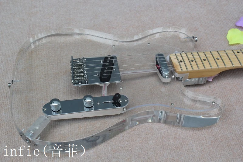 Новые кристально чистые акриловые 6 струн электрогитары модели гитары