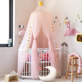 

Baby Girls Princess Bed Mosquito Net For Infant Baby Bed Accessories Set Children Room Decoration Tent Photography Props