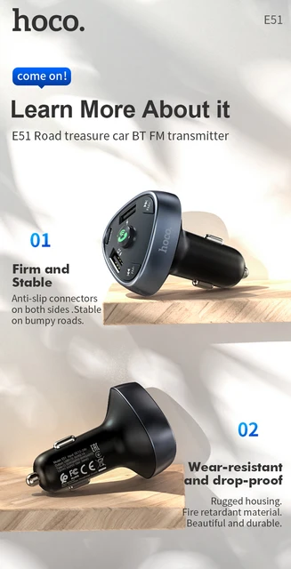 hoco PD 30W + QC3.0 Auto Bluetooth FM Transmitter Schwarz