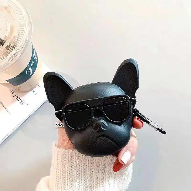 Горячая собака 3D красный мягкий силиконовый беспроводной зарядный чехол для наушников Чехол сумка для Apple AirPods pro 3 Французский бульдог чехол Bluetooth