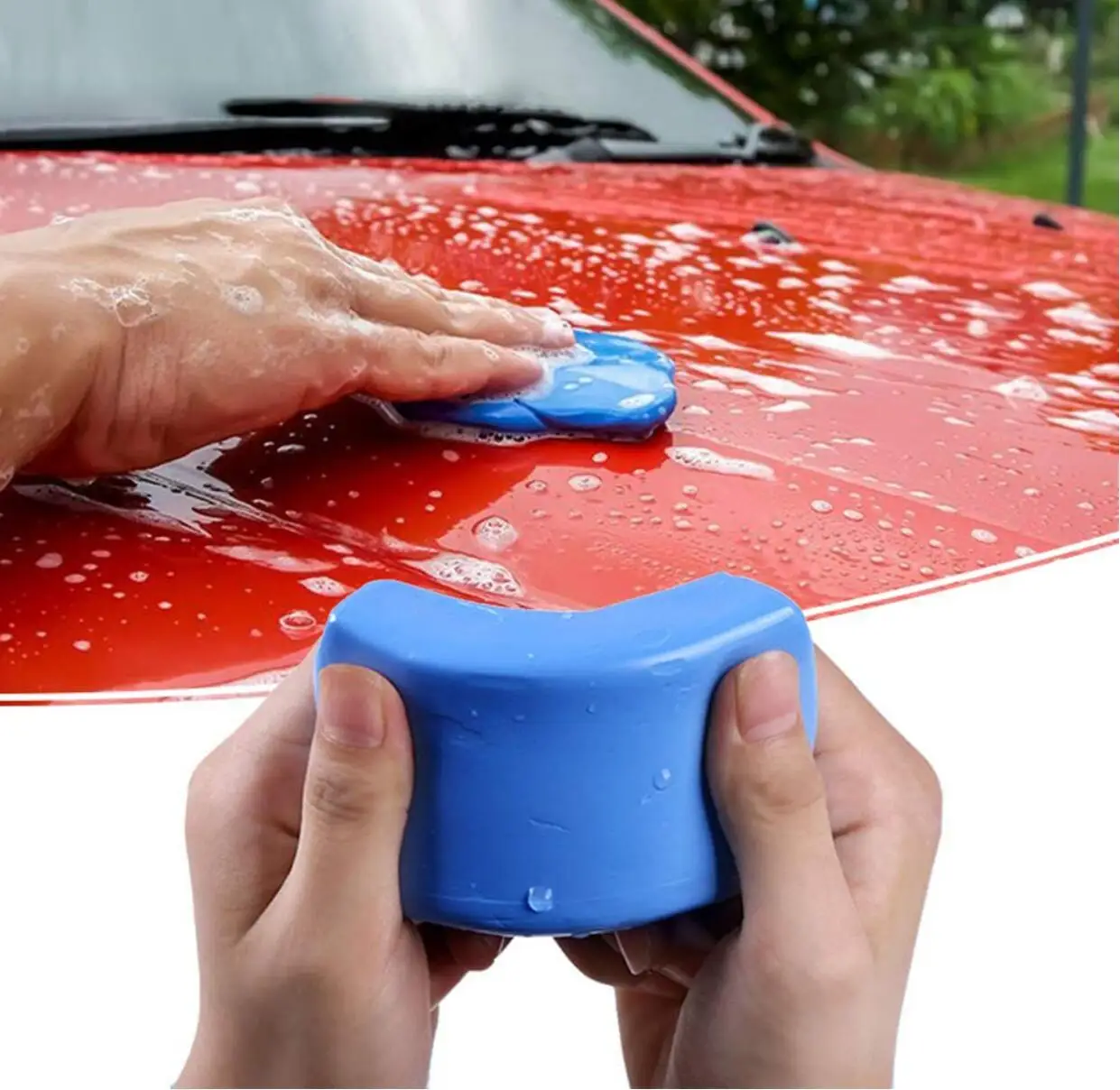 Синяя глина для чистки автомобиля. Глина для мытья автомобиля. Полировочная глина для авто. Глина для чистки кузова автомобиля. Очиститель лакокрасочного покрытия автомобиля.
