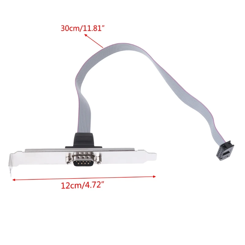 Последовательный 9-контактный DB9 RS232 материнская плата Com-порт ленточный кабель Соединительный кронштейн Новый