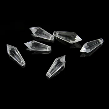 

38mm Acrylic Icicle Prism Pendant Transparent Color Sun Catcher Chandelier Parts For Wedding Home Decorations Parts