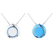 2 Pcs Personal Wearable Air Purifier Necklace/Negative Ion Generator/Odor Eliminator/Remove Smoke Dust/Low Noise for Adults Kids