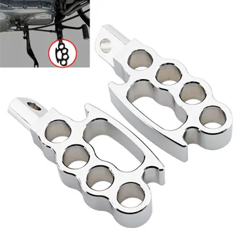 

Motorcycle Chrome Knuckle Footpeg Footrest Bike Male Mount Foot Peg For Harley Sportster Cafe Racer Chopper Touring Street Glide