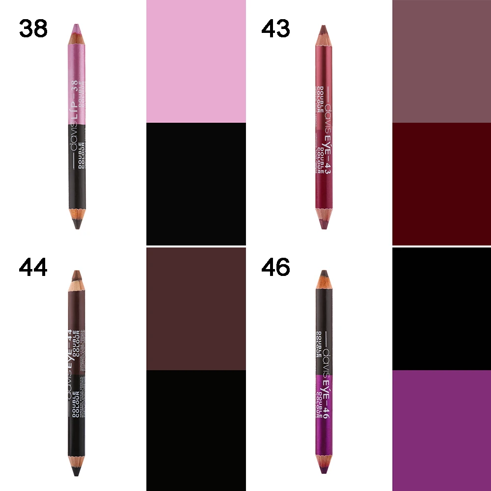 1 шт., двойной цвет, водостойкий Блестящий карандаш для подводки глаз, цветной, стойкий карандаш для век, косметика для глаз, женские инструменты для макияжа