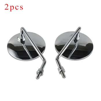 

2 PCS Motorcycle Vintage Rearview Mirrors Set Premium Chromed Steel Accessory For Honda Z50 ST50 CH50 ST70 CH70 CL70