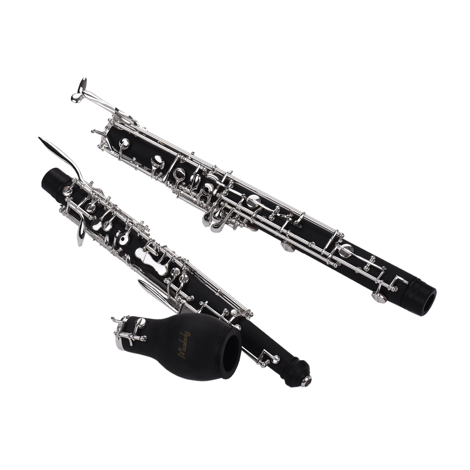 Muslady профессиональный английский Рог Alto oboe F ключ синтетический деревянный корпус посеребренные ключи деревянный духовой инструмент с тростниковыми перчатками