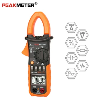 

PEAKMETER PM2108 6600 count AC DC Mini Digital Clamp True RMS IN RUSH Current Resistance Capacitance Frequency Electrical Meter