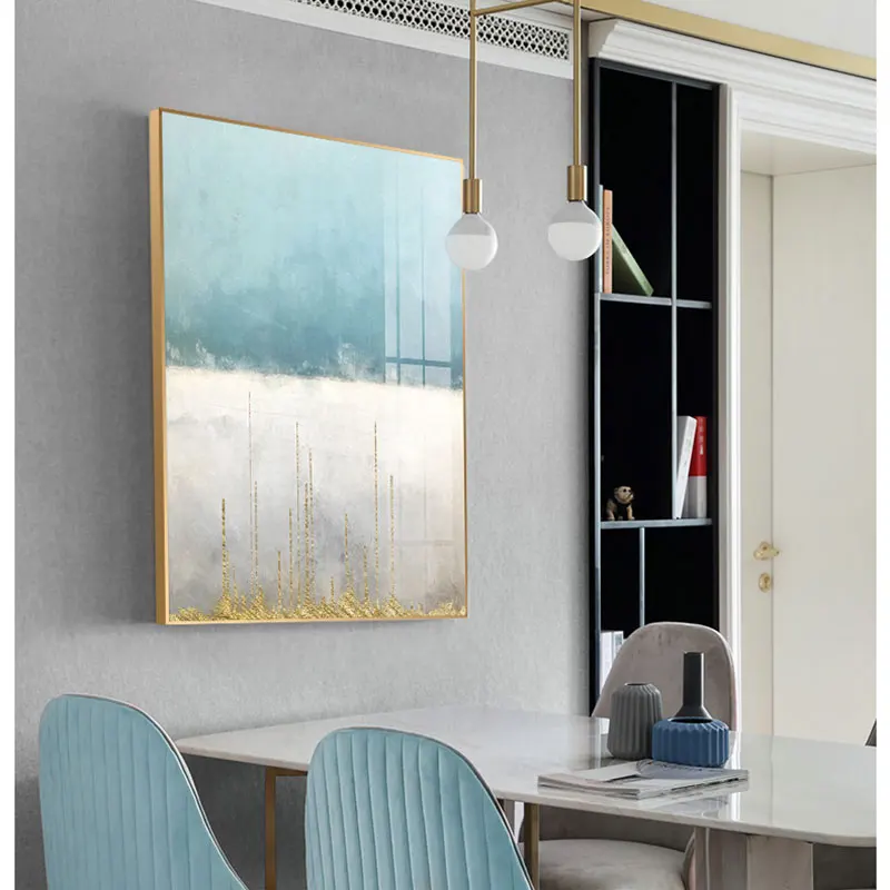 Abstract Blue Black Colour Canvas Art Modern Cuadro Decor Home Fashion Wall Art Picture for Living Room Nordic Poster and Print