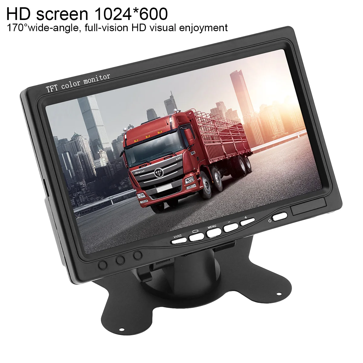 7 дюймовый Универсальный Ультратонкий TFT ЖК HD монитор 12 В 1024x600 аудио видео