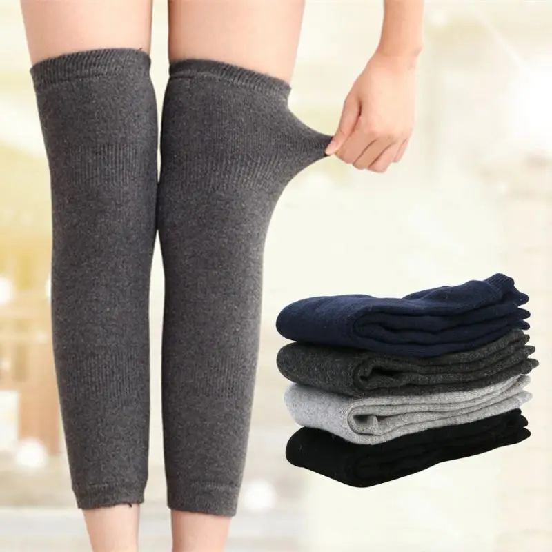 1 Pair Knee Warmers Womens Mens Cashmere Wool Knee Warmers Leg Warm Thigh High Socks Legging