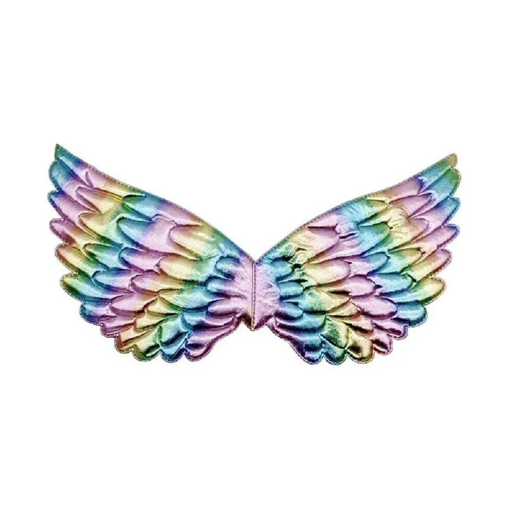 1 шт., детские праздничные украшения на платье с крыльями ангела, аксессуары для маленьких девочек, украшения с крыльями радуги - Цвет: Light Rainbow